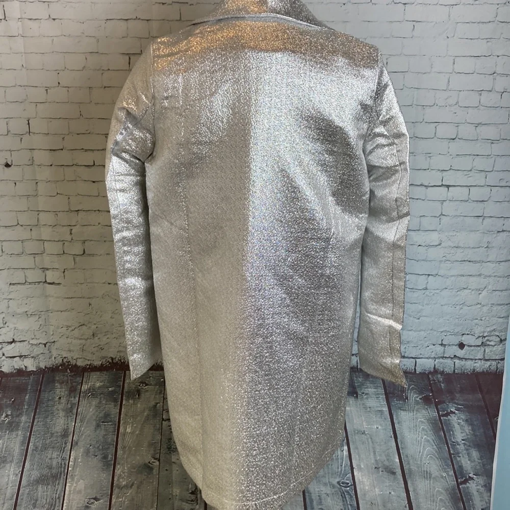 Free People NWT Lenni Calcite Suit US 2 XS Silver Maximalist Metallic Party Sexy - Picture 9 of 16